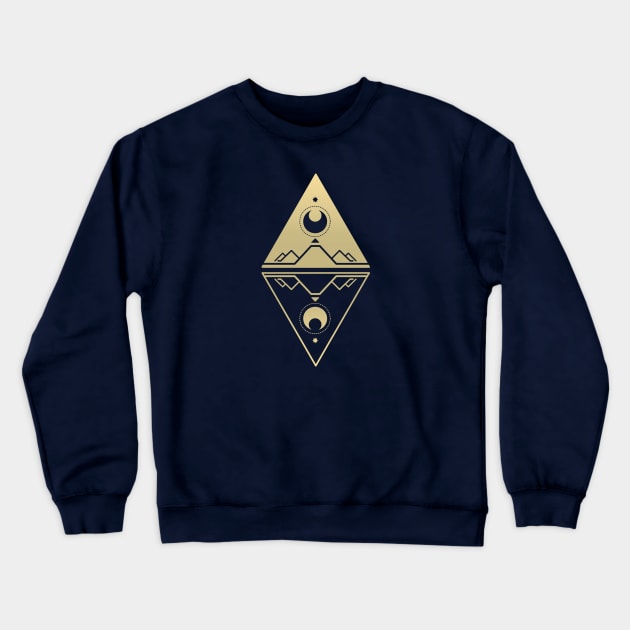 As Above So Below Gold Crewneck Sweatshirt by urrin DESIGN